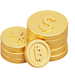 isometric icon coins that are gains by bnbicons.com 1