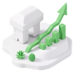 isometric icon growth subscription by bnbicons.com 1