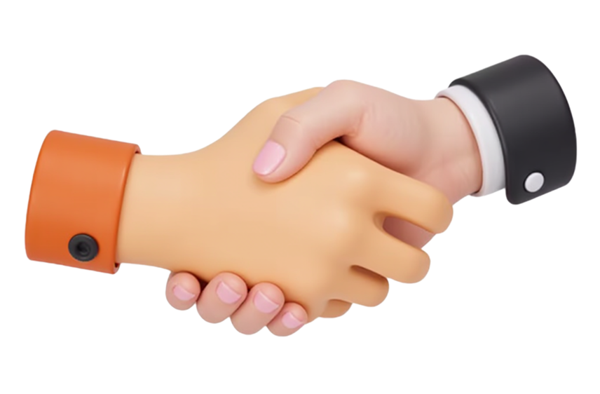 isometric icon kawaii handshake by bnbicons.com 1